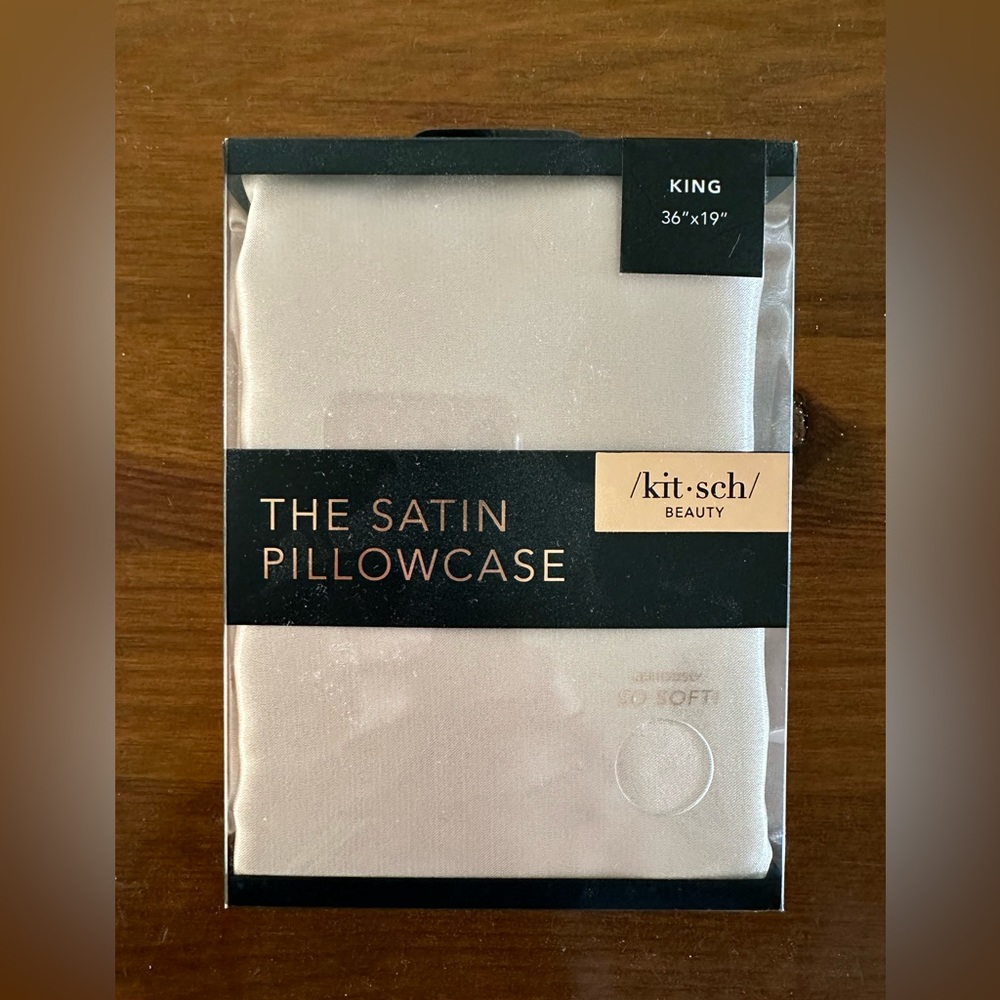 Kitsch Satin Pillowcase- King Size pink- new in package